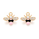 Rhinestone сплава и эмали подвески PALLOY-T092-41G-02-1