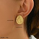 Женские серьги-гвоздики с геометрическим рисунком из нержавеющей стали EX7341-2-1