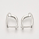 Латунные серьги-кольца с застежкой сзади KK-T048-020P-NF-2