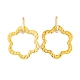 Серьги из латуни с покрытием стойки EJEW-S219-01G-1