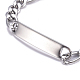 Устойчивые к потускнению браслеты figaro chain id из нержавеющей стали 304 BJEW-G631-05P-2