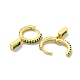 Серьги-кольца из латуни с микропаве из кубического циркония EJEW-C088-28G-02-2