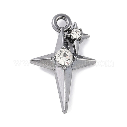 Подвески из сплава с кристаллами и стразами PALLOY-F018-18B-01-1