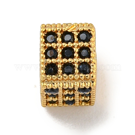 Латунь микропаве черный кубический цирконий KK-G493-37B-G02-1