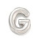 Rack Plating Brass Pendants, Long-Lasting Plated, Lead Free & Cadmium Free, Letter Charm, Letter G, 22x18x5mm, Hole: 3x1.5mm