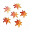 Autumn Theme Acrylic Pendants, Maple Leaf, 22x22x1mm, Hole: 1.2mm