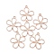Alloy Hollow Pendants, Flower, Rose Gold, 19x17mm