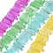 Natural Dyed Quartz Pointed Stick Beads Strands, Top Drilled Beads, Irregular Strip, Mixed Color, 21~30x3~9mm, Hole: 1mm, about 41~42pcs/strand, 6.6 inch~7.4 inch(17~19cm)