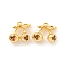 Brass Micro Pave Cubic Zirconia Pendants, Real 18K Gold Plated, Red, Cherry, 10x10x5mm, Hole: 1mm