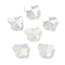 Electroplate Glass Beads, AB Color Plated, Butterfly, Faceted, Clear AB, 8x10x6mm, Hole: 1mm, 100pcs/set