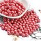 Baking Paint Glass Seed Beads, Round, Cerise, 6mm, Hole: 0.9mm, about 1500pcs/pound
