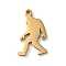 304 Stainless Steel Pendants, Laser Cut, Gorilla, Golden, 14x8x1mm, Hole: 1mm