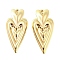 Brass Pendants, Cadmium Free & Nickel Free & Lead Free, Heart Charms, Real 18K Gold Plated, 30x14x2.2mm, Hole: 1.2mm