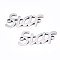 Non-Tarnish 201 Stainless Steel Link Connectors, Laser Cut, Word Star, Stainless Steel Color, 9.5x22x1mm, Hole: 1.5mm