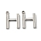 Non-Tarnish 304 Stainless Steel Pendants, Letter Charms, Letter H, 14x10x1.5mm, Hole: 1.4mm