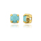 Preciosa® MAXIMA Crystal in Sew-On Cup, Czech Crystal, 719 35 021 Chaton(Round), Golden, 63030 Turquoise, SS16(3.8~4mm)