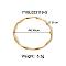Classic Stainless Steel Twist Bangles, Golden, Inner Diameter: 2-1/2 inch(6.48cm)