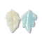 Natural Flower Amazonite Pendants, Leaf Charms, 41.5x25~26x5mm, Hole: 0.8mm