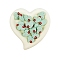 Heart Food Grade Eco-Friendly Silicone Beads, DIY Necklaces Making, Aquamarine, 28x24mm