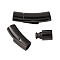 316 Stainless Steel Bayonet Clasps, Column, Electrophoresis Black, 30x8x9mm, Inner Diameter: 6mm