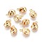 Brass Charms, Cadmium Free & Nickel Free & Lead Free, Real 18K Gold Plated, Snail, 10x7x4mm, Hole: 1mm