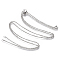 Brass Necklaces Making, Cadmium Free & Lead Free, Slider Necklaces, with Clear Cubic Zirconia and Rolo Chain, Real Platinum Plated, 27.55 inch(70cm)x1.5mm, Hole: 2mm