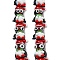 Handmade Lampwork Beads Strands, Penguin, 19~20x15.5~17x12~13mm, Hole: 1.2~1.4mm, about 25pcs/strand, 19.09 inch(48.5cm)