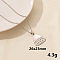 304 Stainless Steel Triangle Pendant Necklaces, Cable Chain Necklaces