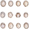 Plastic Shank Buttons, 1-Hole, Imitation Pearl Buttons, Mixed Shapes, White, 10.8x7.4x1.8cm, 96pcs/box