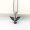 Retro Stainless Steel Bird Pendant Necklaces for Men, Stainless Steel Color