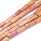 Natural Imperial Jasper Beads Strands, Cuboid, Dyed, Orange, 13~13.5x4.2~4.5x4.2~4.5mm, Hole: 1.2mm, about 28~30pcs/strand, 14.96 inch~15.16 inch(38~38.5cm)