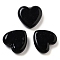 Heart Handmade Lampwork Beads, Black, 19.5x20.5x6.5mm, Hole: 1.8mm