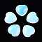 Opalite Healing Stones, Heart Love Stones, Pocket Palm Stones for Reiki Balancing, 29~30x30~31x12~15mm