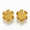 Brass Pendants, Nickel Free, Flower, Raw(Unplated), 20x17.5x8.5mm, Hole: 1.6mm