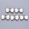 Alloy Enamel Charms, with Crystal Rhinestone, Bowknot, Cadmium Free & Nickel Free & Lead Free, Light Gold, White, 9x15x2mm, Hole: 1.8mm