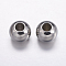 Tarnish Resistant 304 Stainless Steel Beads, Round, Stainless Steel Color, 10x8mm, Hole: 4mm