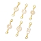 6Pcs 6 Styles Chakra Alloy Connector Charms, with Double Lobster Claw Clasps, Mixed Shapes, 50mm, 1pc/style