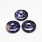 Natural Sodalite Pendants, Donut/Pi Disc, Donut Width: 17mm, 37~40x7~10mm, Hole: 6~8mm