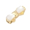 Brass Box Clasps, Cadmium Free & Nickel Free & Lead Free, with Shell, Bowknot, Real 18K Gold Plated, 8.5x19x6mm