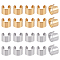 20Pcs 2 Style Plain Band Cuff Earrings, Stainless Steel & 304 Stainless Steel Non-Piercing Jewelry for Girl Women, Golden & Stainless Steel Color, 9x6mm, 10pcs/style