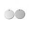 Non-Tarnish 304 Stainless Steel Pendants, Stamping Blank Tag, Flat Round Charm, Stainless Steel Color, 25x1.3mm, Hole: 1.8mm