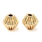 Brass Beads, Lead Free & Cadmium Free, Long-Lasting Plated, Bicone, Real 18K Gold Plated, 6x6x6mm, Hole: 1.5mm
