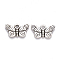 Tibetan Style Alloy Charms, Butterfly, Cadmium Free & Lead Free, Antique Silver, 9x15x2.5mm, Hole: 1.5mm, about 1000pcs/1000g