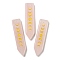 Natural Rose Quartz Moon Phase Pendants, Arrow Charms, 49.5x12.5x6mm, Hole: 1.6mm