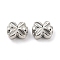 Rack Plating Alloy Beads,  Lead Free & Cadmium Free & Nickel Free, Flower, Platinum, 7.5x6.5x4mm, Hole: 1.6mm