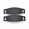 201 Stainless Steel Links Connectors, Cadmium Free & Nickel Free & Lead Free, Curve Rectangle, Electrophoresis Black, 39x13x5.5mm, Hole: 4x6mm