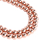 OLYCRAFT 104pcs Non-Magnetic Synthetic Hematite Beads Rose Gold Plated 8mm Round Loose Beads for Necklaces Bracelets Jewelry Making DIY Crafts