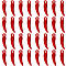 60Pcs Spray Painted Alloy Pendants, Pepper, Red, 15.5x3.5x3.5mm, Hole: 1.5mm