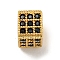 Brass Micro Pave Black Cubic Zirconia Beads, Cadmium Free & Nickel Free & Lead Free, Cube, Real 18K Gold Plated, 4.5x4.5x5.5mm, Hole: 2.5mm