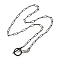 Unisex 304 Stainless Steel Paperclip Chain Necklaces, with Toggle Clasps, Electrophoresis Black, 17.71 inch(45cm)